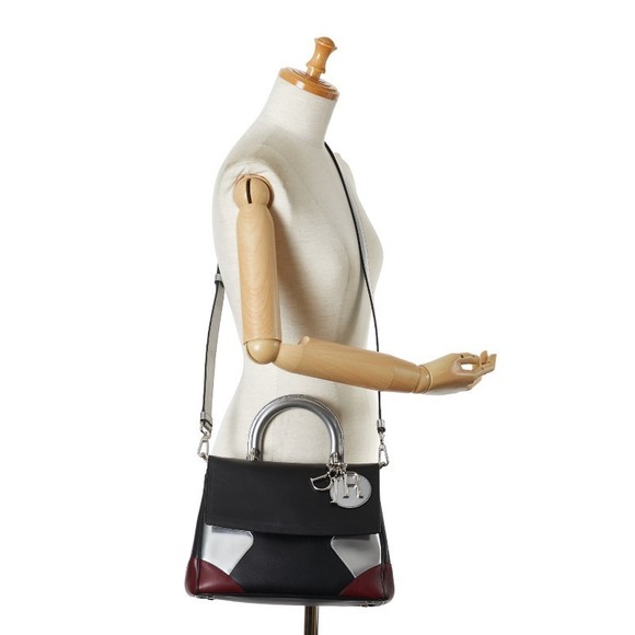 Dior Be Dior Shoulder Bag 2Way Black Wine Red - Picture 13 of 13